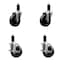 Service Caster 4'' Phenolic Wheel Swivel 1-1/4'' Expand Stem Caster Set 2 Brakes, 4PK SCC-EX20S414-PHS-2-TLB-2-114 - alternate 1